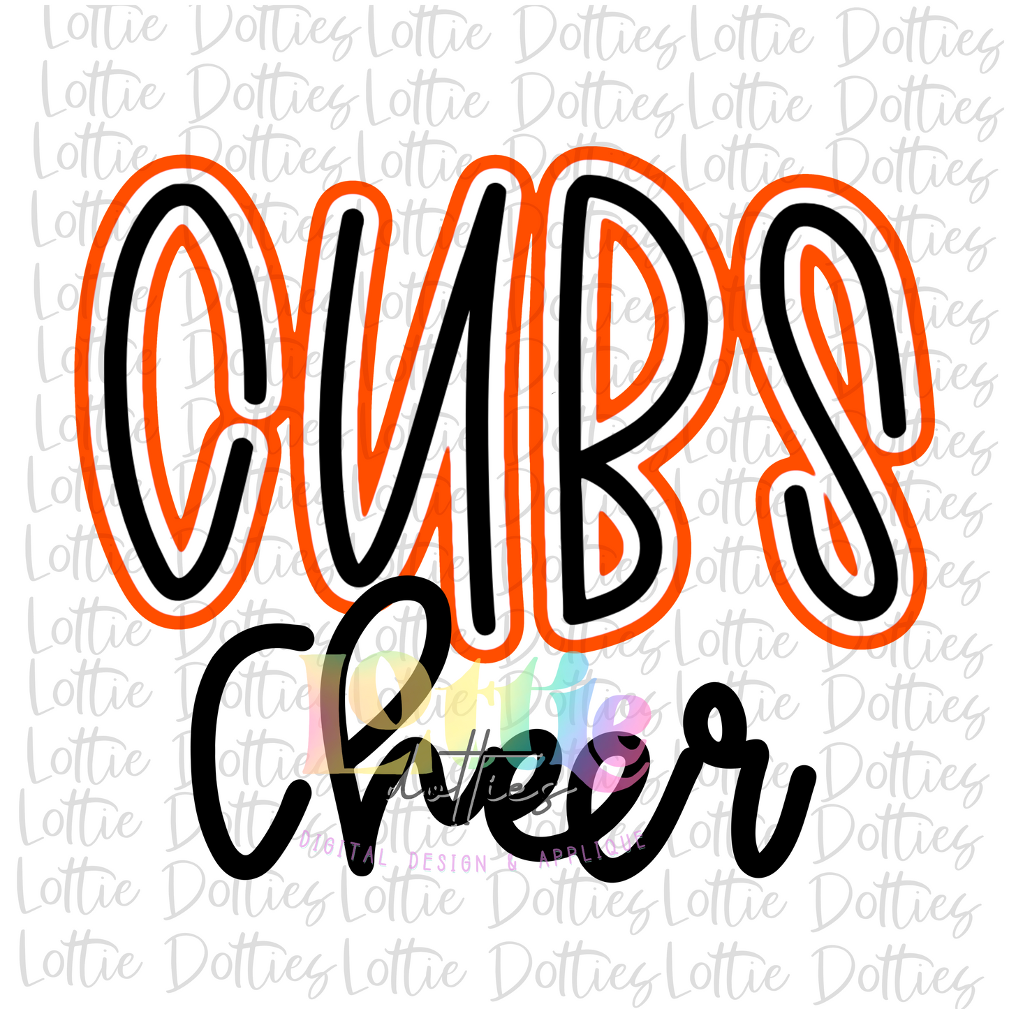 Cubs Cheer PNG - Cubs - sublimation design - Digital Download