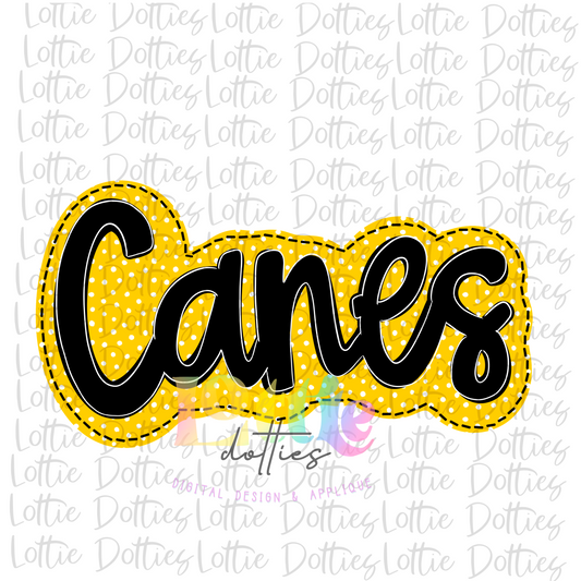 Canes PNG - Hurricanes sublimation design - Digital Download - Yellow and Black