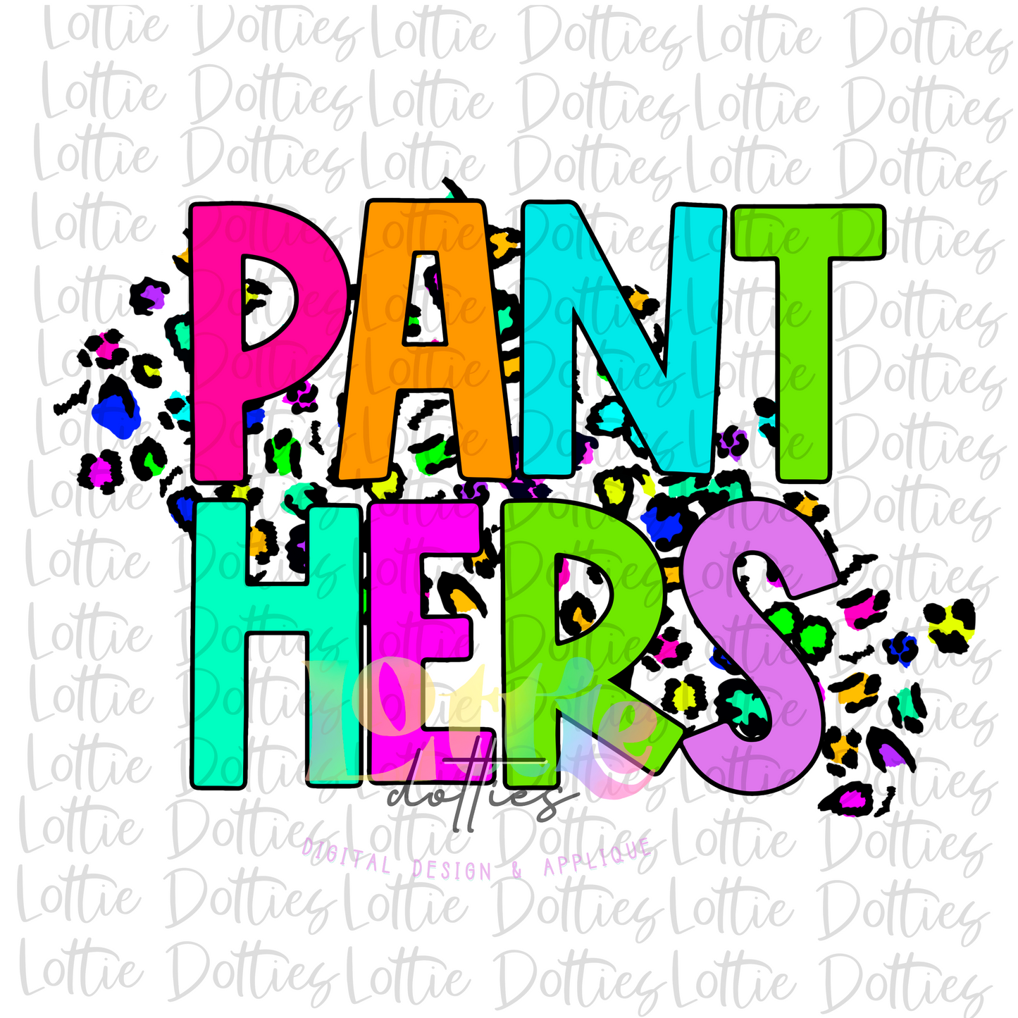 Panthers PNG - Panthers Sublimation - Digital Download - Neon Leopard