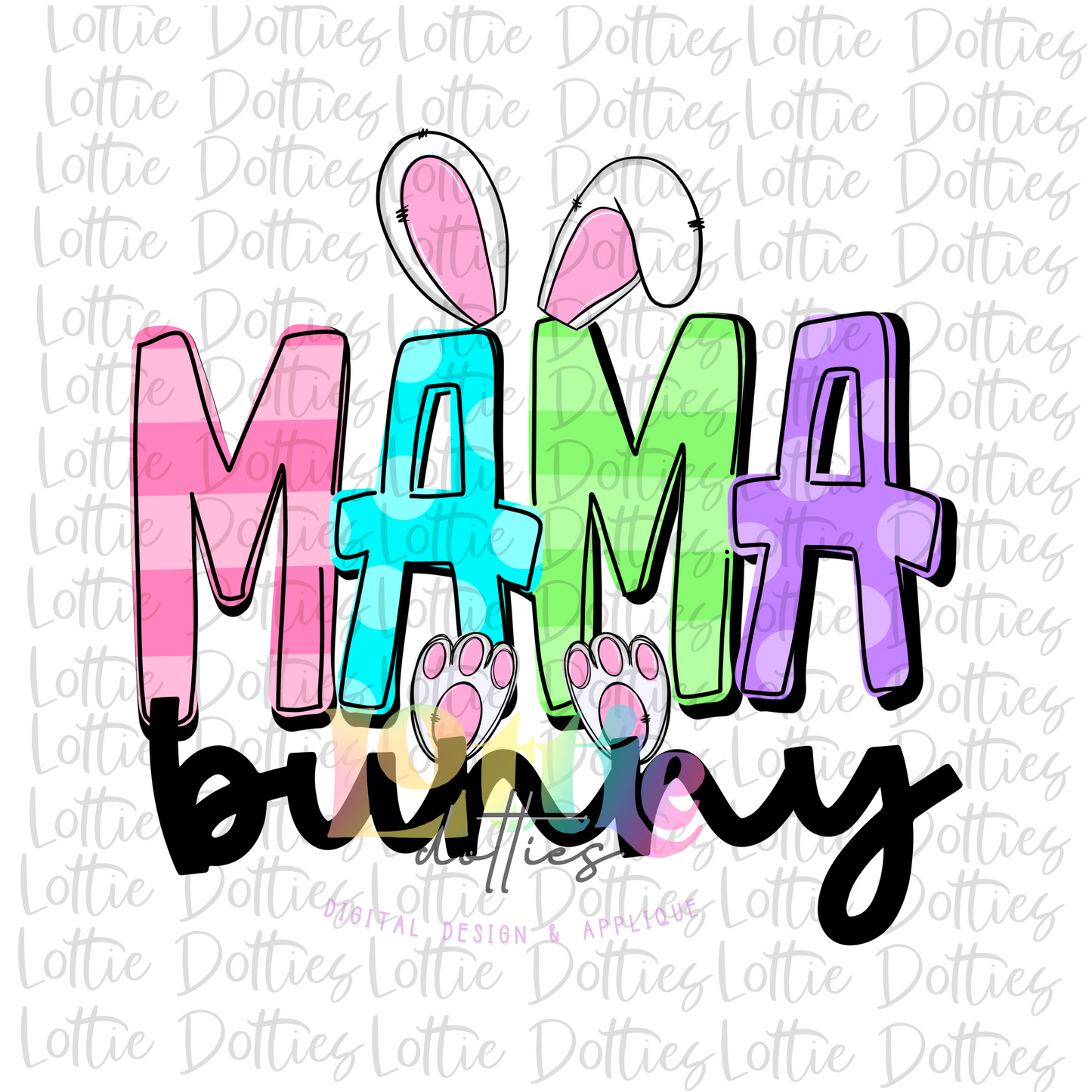 Mama Bunny Png - Easter Sublimation File - Instant Download - Digital Download