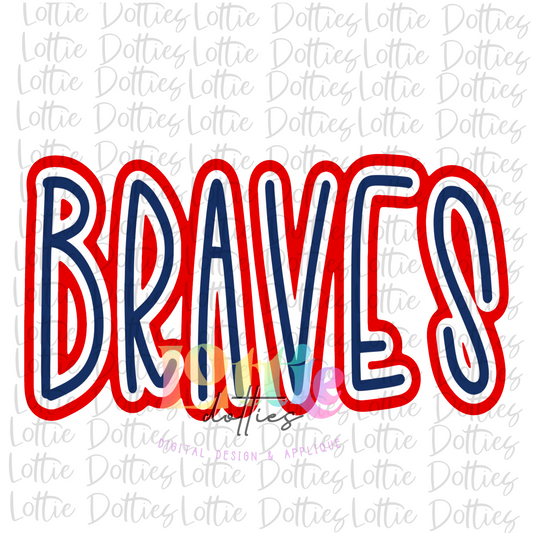 Braves PNG - Braves sublimation design - Digital Download - Red and Navy