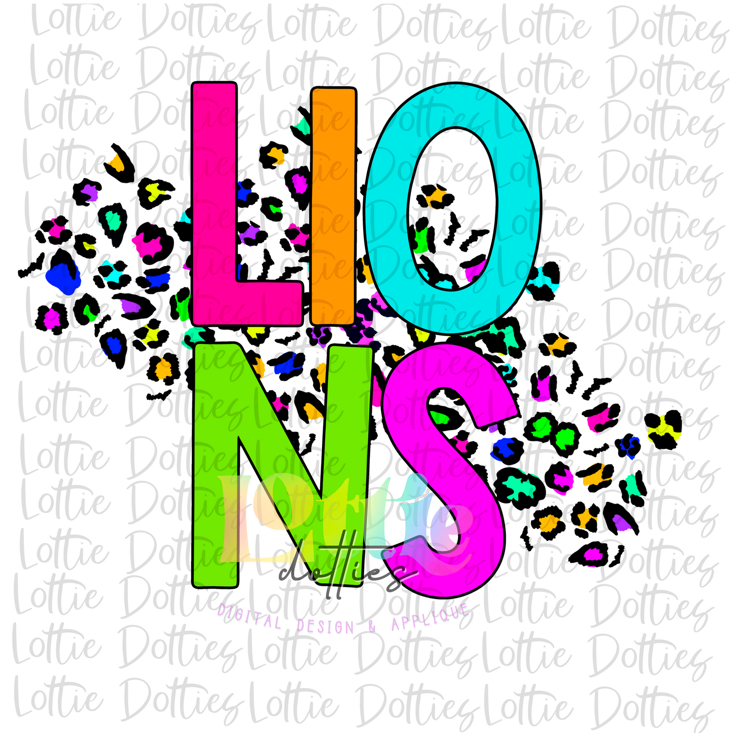 Lions PNG - Lions - sublimation design - Digital Download - Neon Leopard