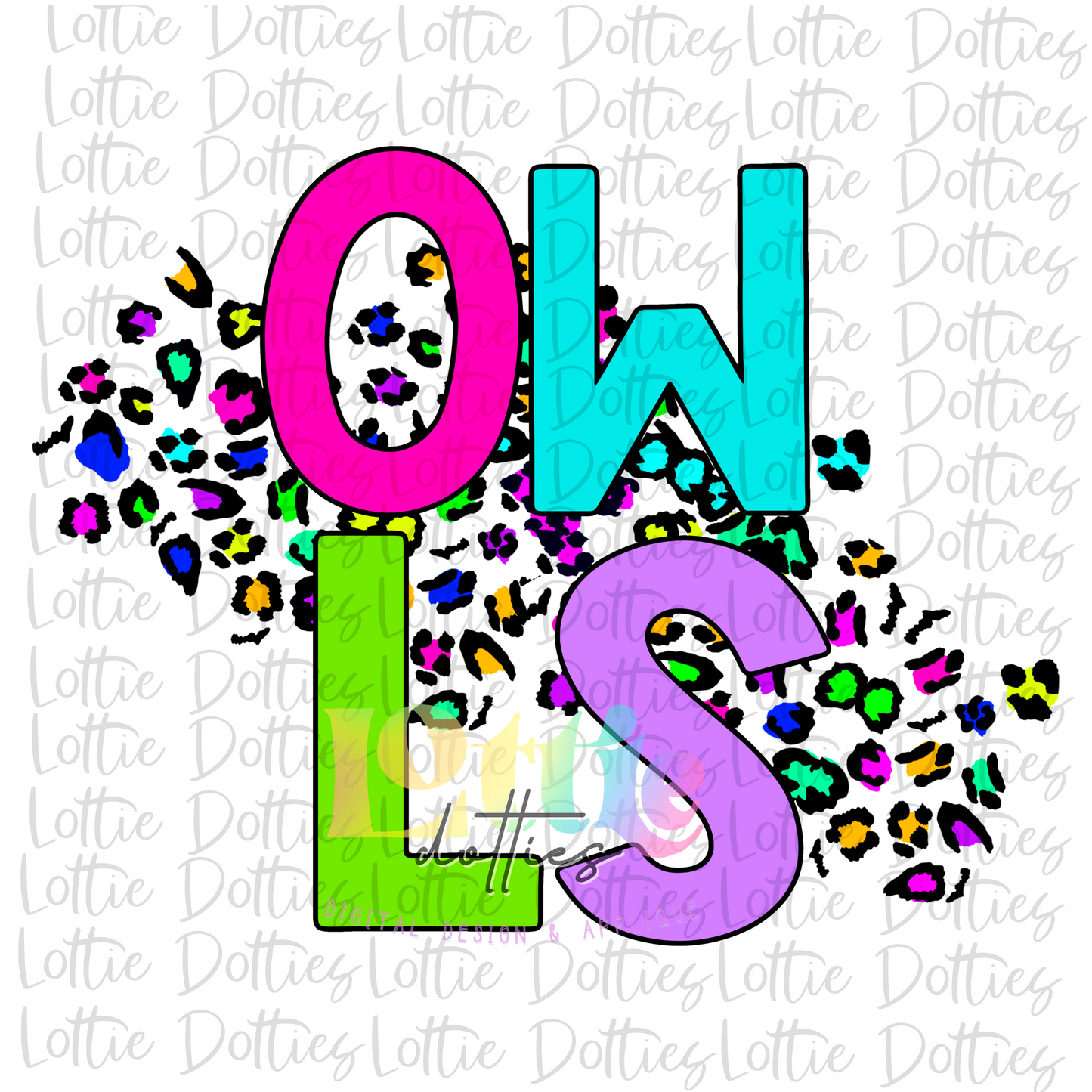 Owls PNG - Instant Download - Digital Download - Sublimation Design - Neon Leopard