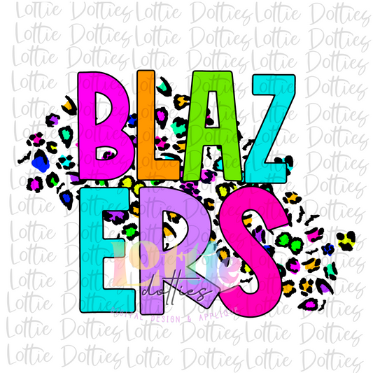 Blazers PNG - Blazers Sublimation - Digital Download - Neon Leopard