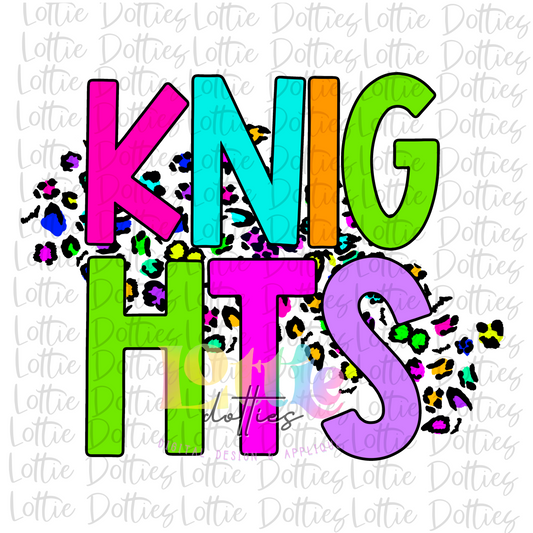 Knights PNG - Knights -  sublimation design - Digital Download - Neon Leopard