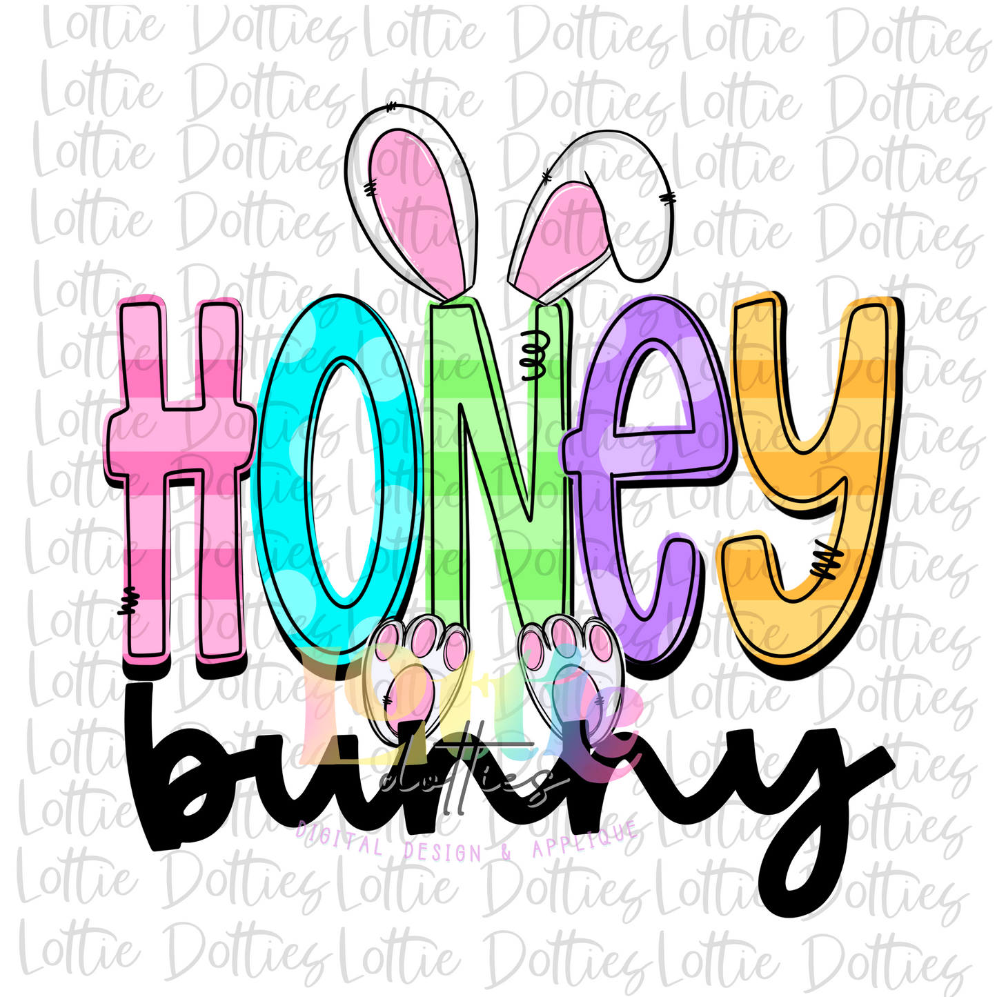 Honey Bunny - PNG - Honey Bunny - Sublimation - Digital Download -Easter Design