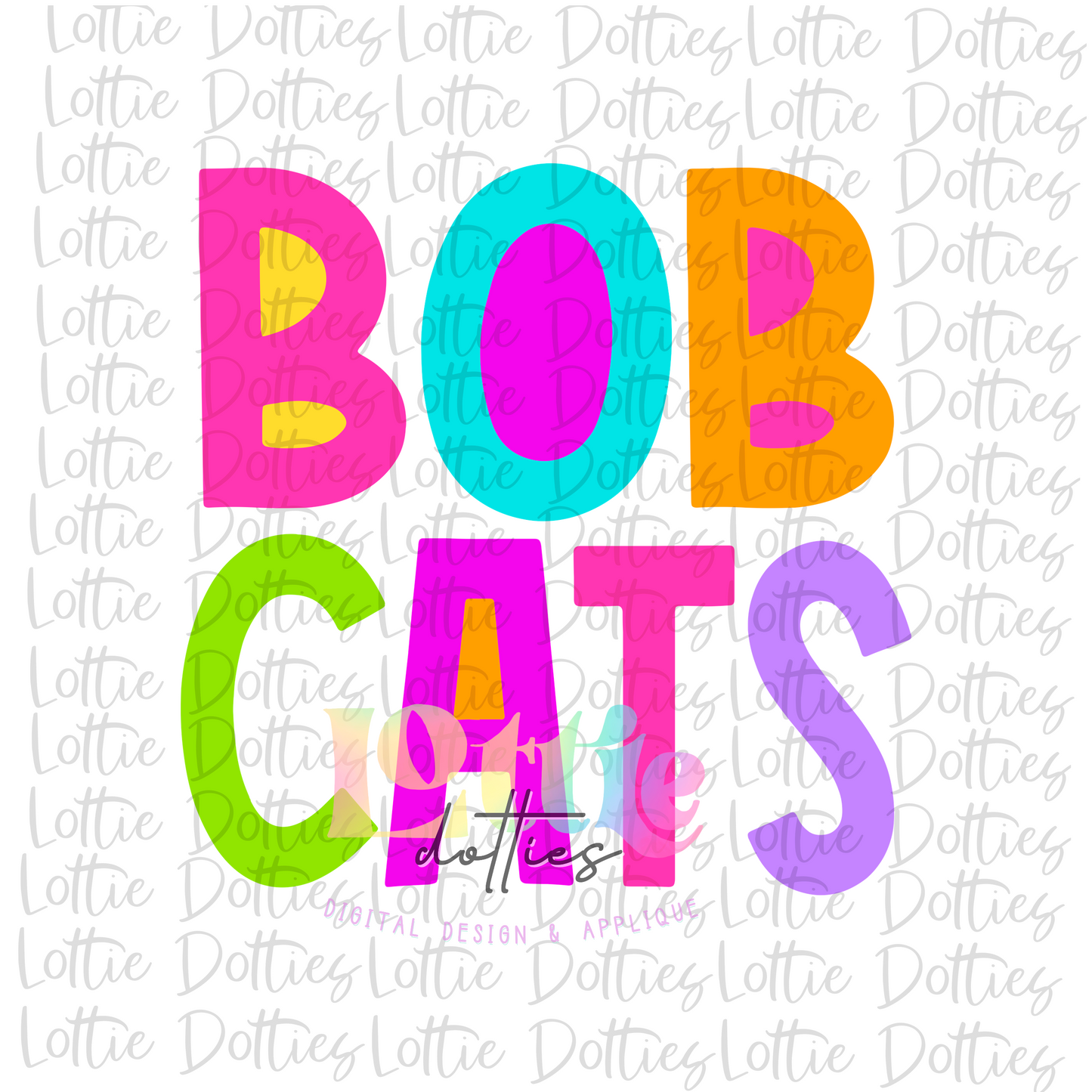 Bobcats PNG - Bobcats sublimation design - Digital Download Neon