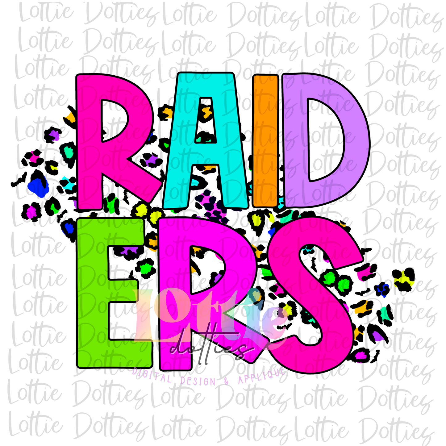 Raiders PNG - Instant Download - Digital Download - Sublimation Design - Neon Leopard