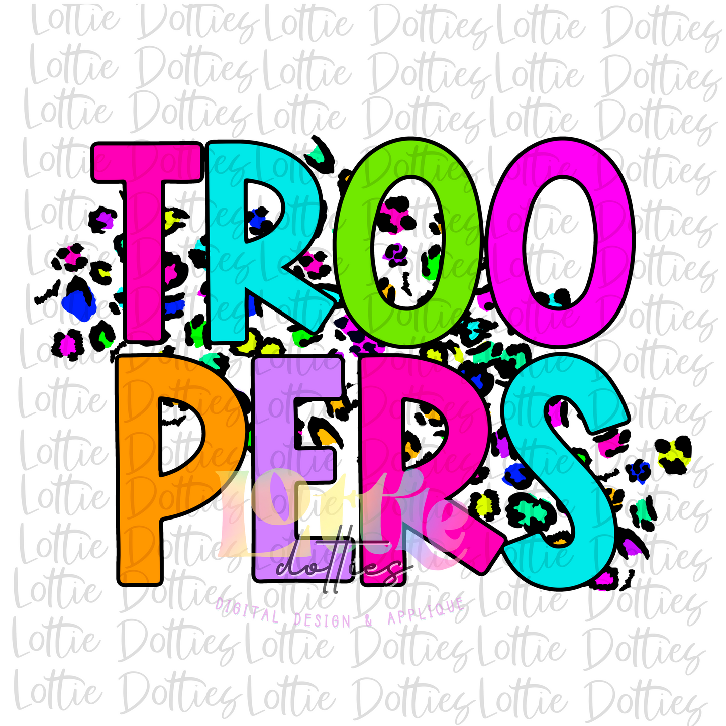 Toppers PNG - Toppers Sublimation - Digital Download - Neon Leopard