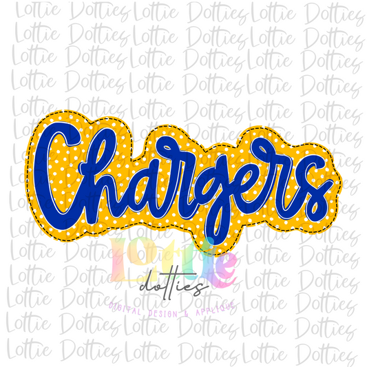 Chargers PNG   - Instant Download - Digital Download - Sublimation Design - Royal and Gold