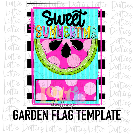 Watermelon Flag Png - Sweet  Summertime Sublimation Design - Digital Download