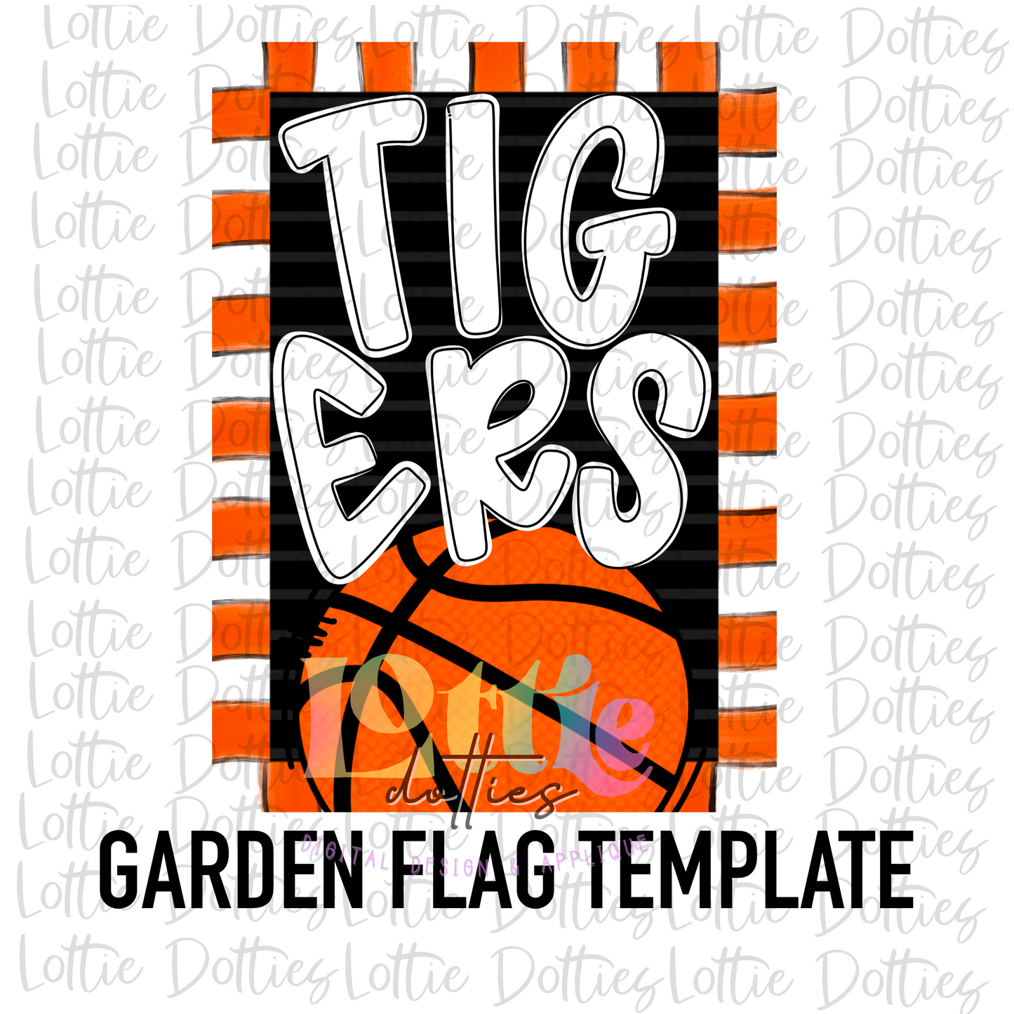 Tigers Flag - PNG - Tigers Basketball - Sublimation - Digital Download