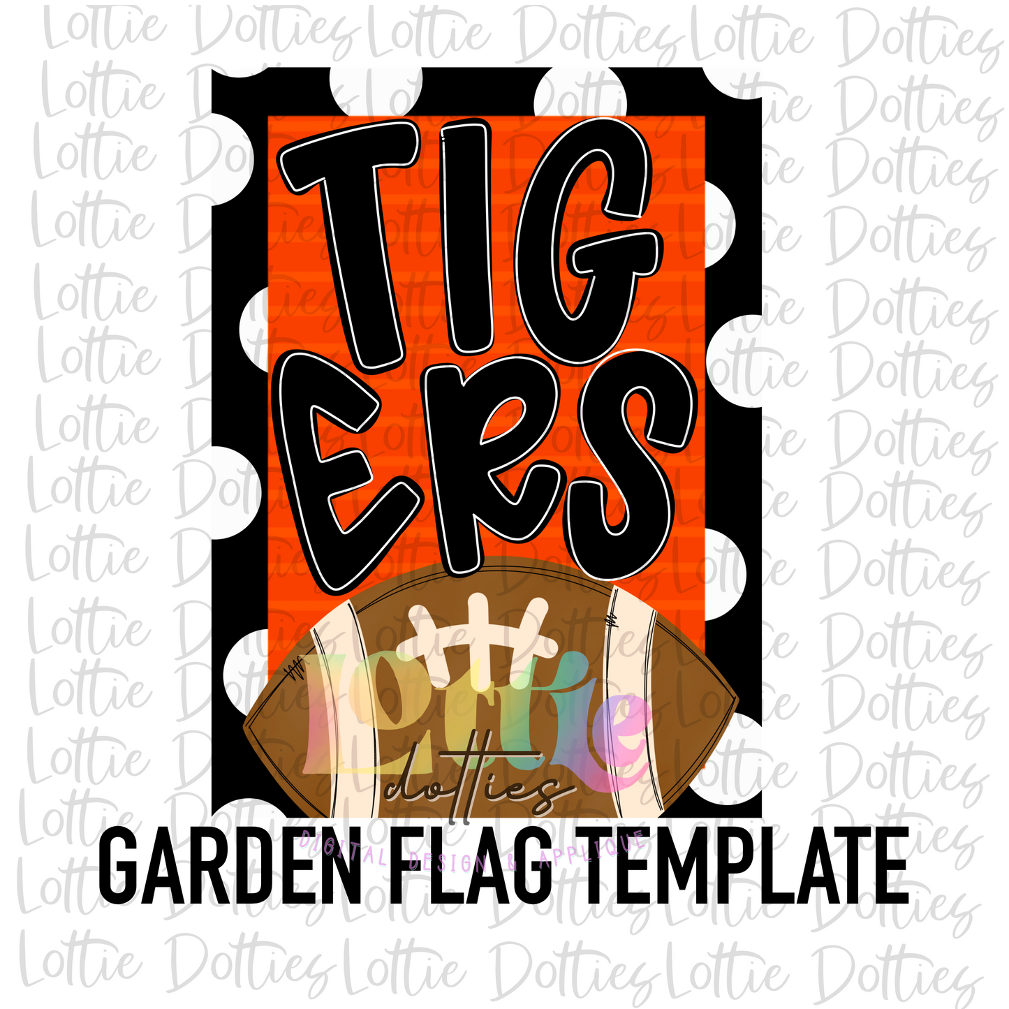 Tigers Flag - PNG - Tigers Football Sublimation - Digital Download