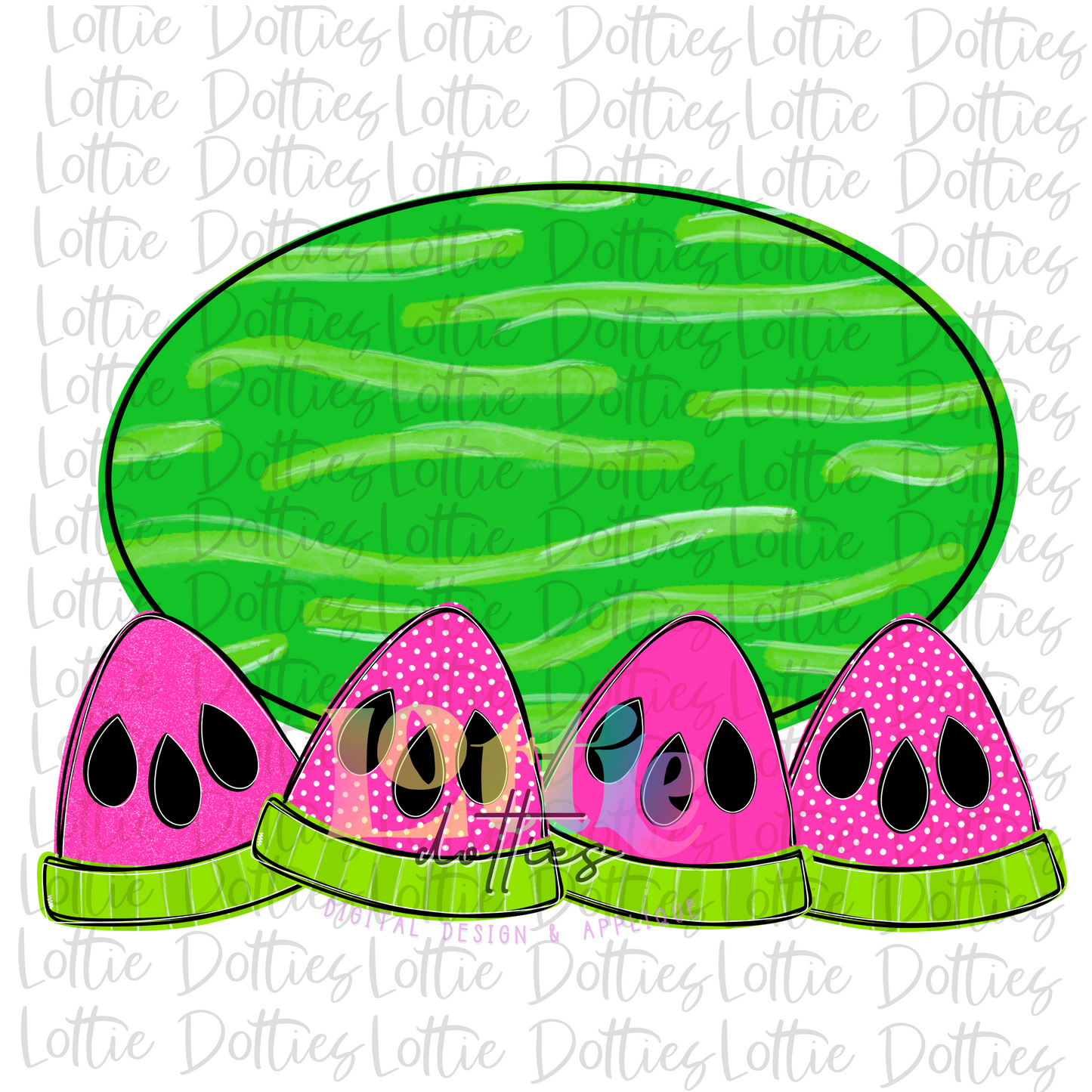 Watermelon Flag Template Png -Bundle - Build Your own - Digital Download