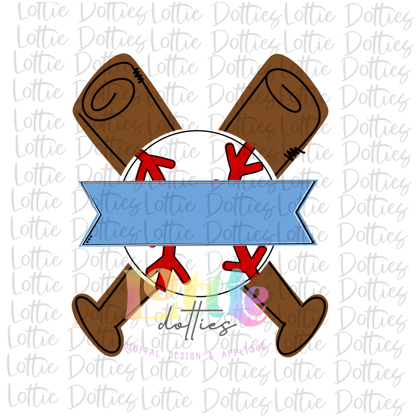 Baseball Design PNG - Baseball Light Blue - Sublimation - Digital Download
