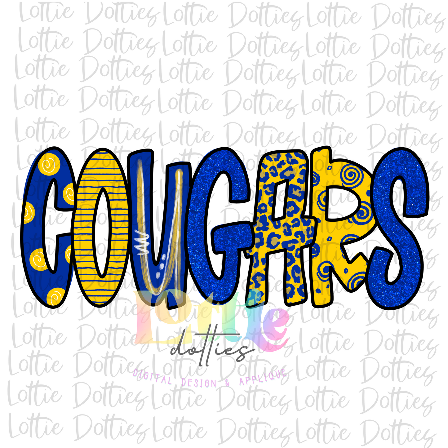 Cougars Png - Cougars Sublimation - Digital Download - Royal and Gold