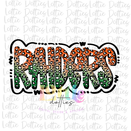 Raiders PNG -  Raiders  Sublimation Design - Digital Download - Ombre Orange and Green