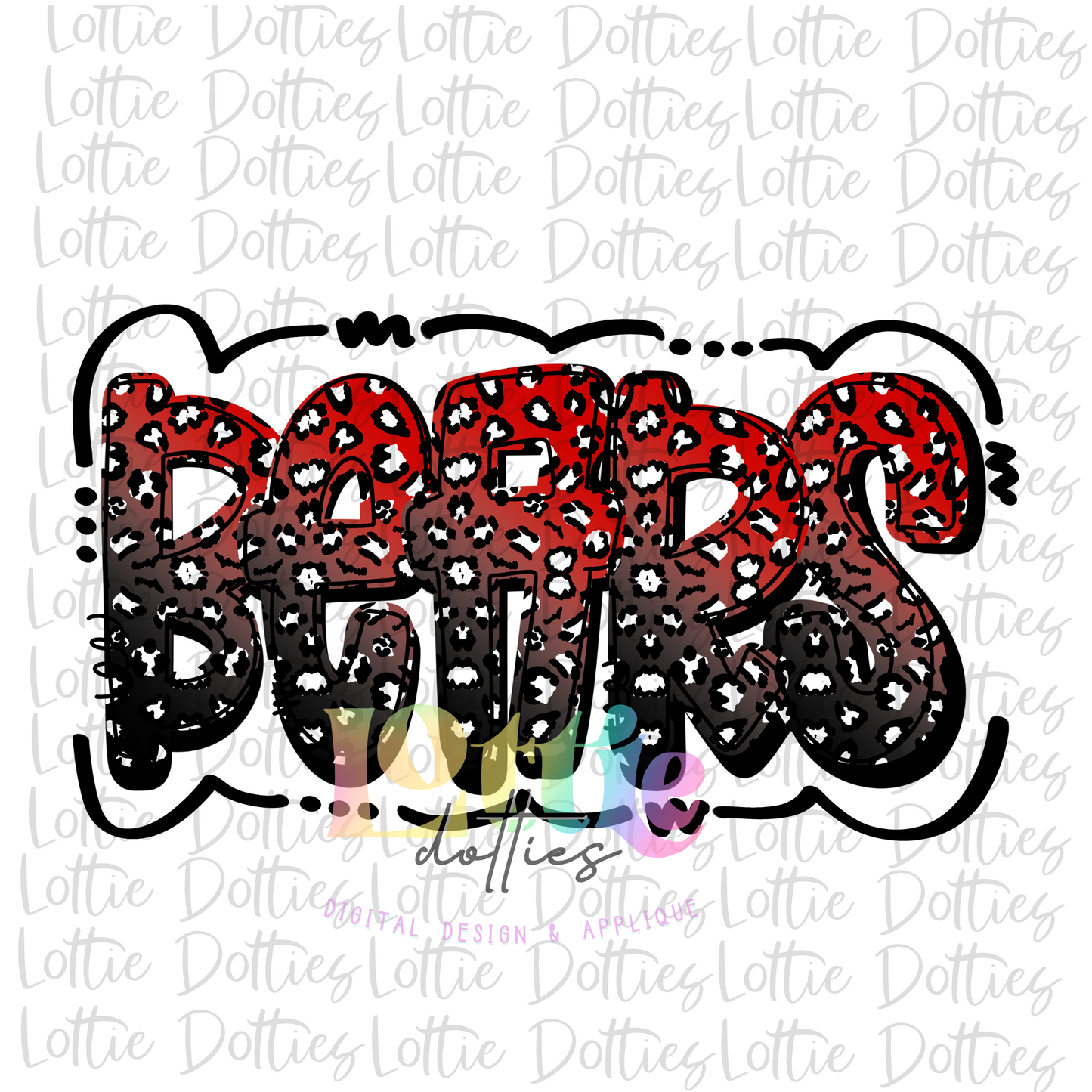 Bears PNG - Bears sublimation design - Digital Download - Red and Black Ombre