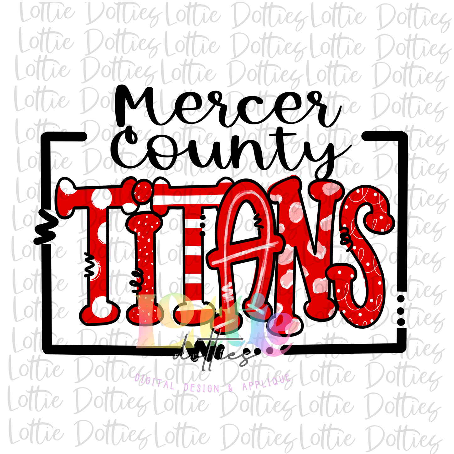 Titans PNG - Mercer County Titans - Sublimation design - Digital Download