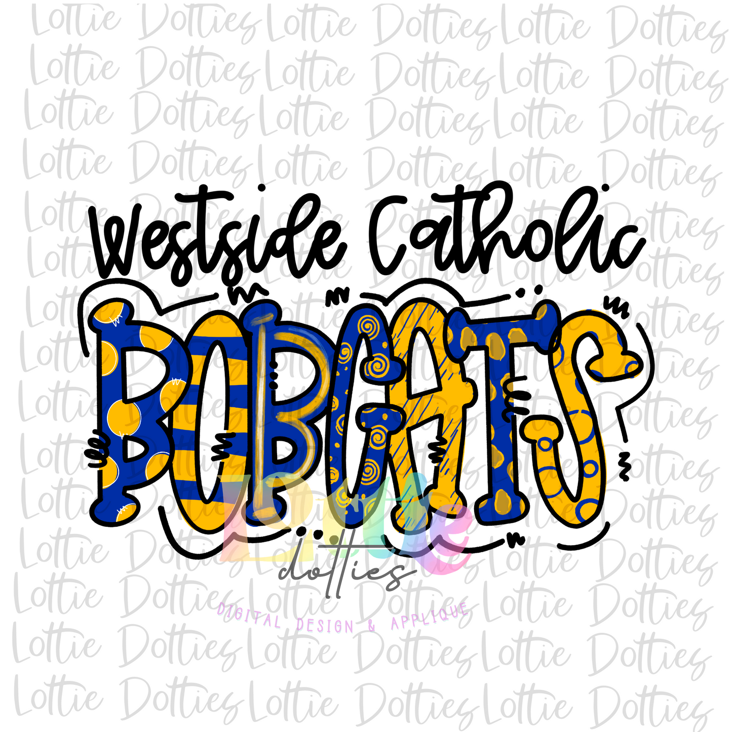 Westside Catholic Bobcats PNG - Bobcats sublimation design - Digital Download