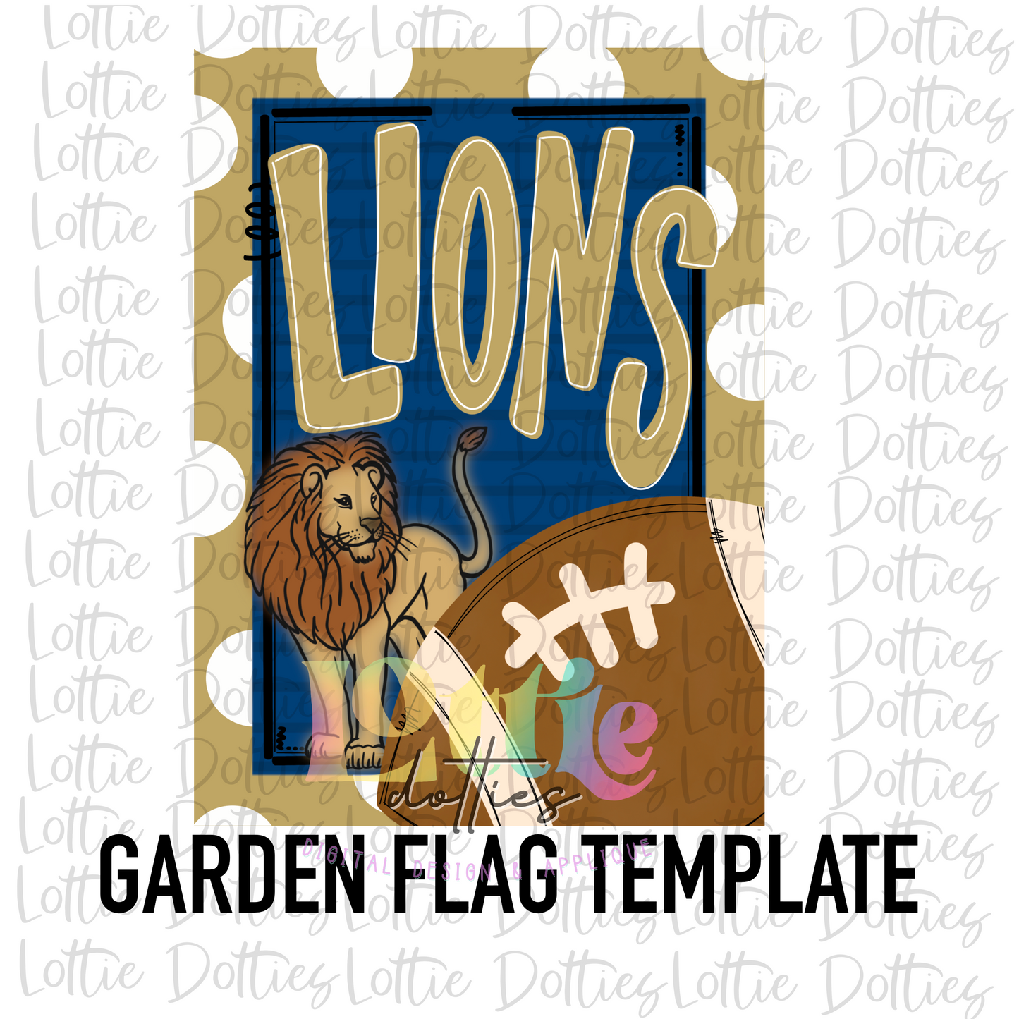 Lions Flag PNG - Lions - Sublimation Design - Digital Download