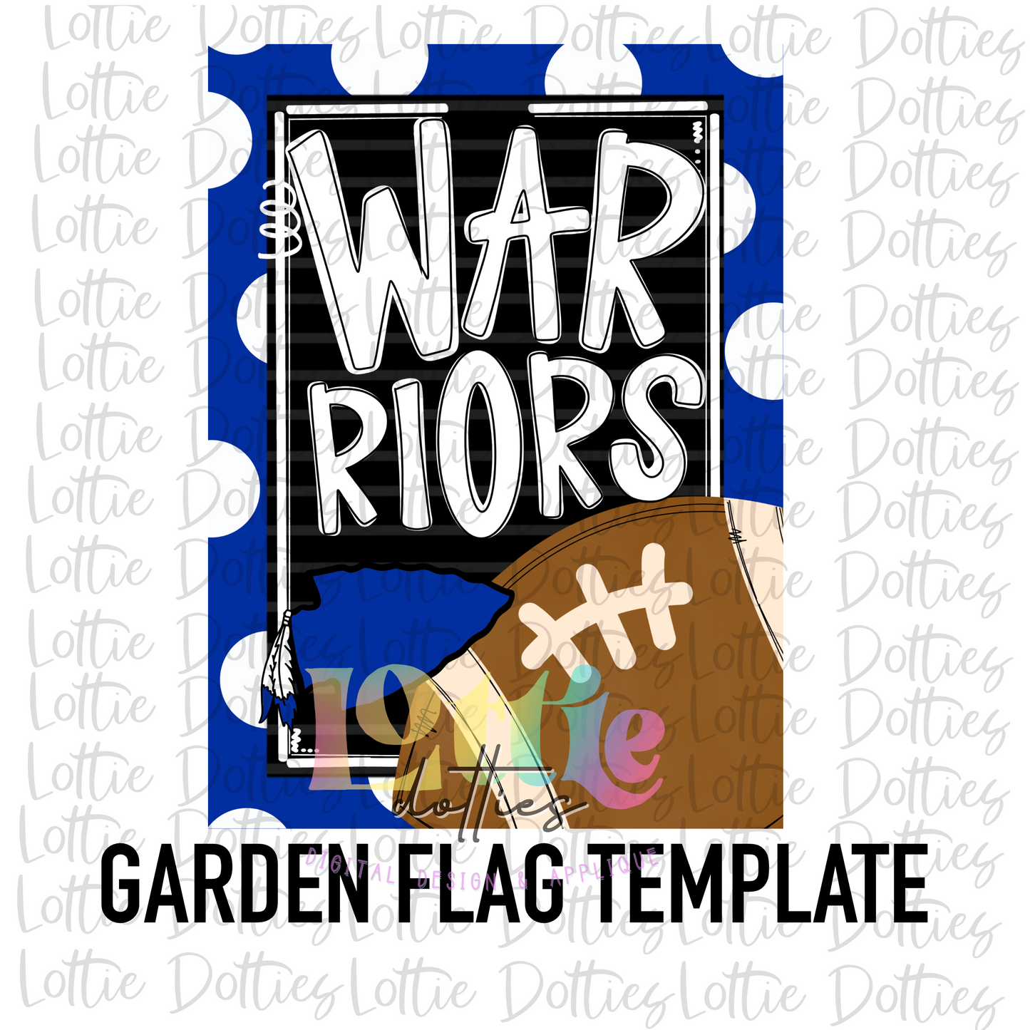 Warriors Flag Png - Mascot Sublimation Design - Digital Download
