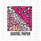 Leopard  Ombre Digital Paper - Digital Paper - Instant Download - Digital Download -