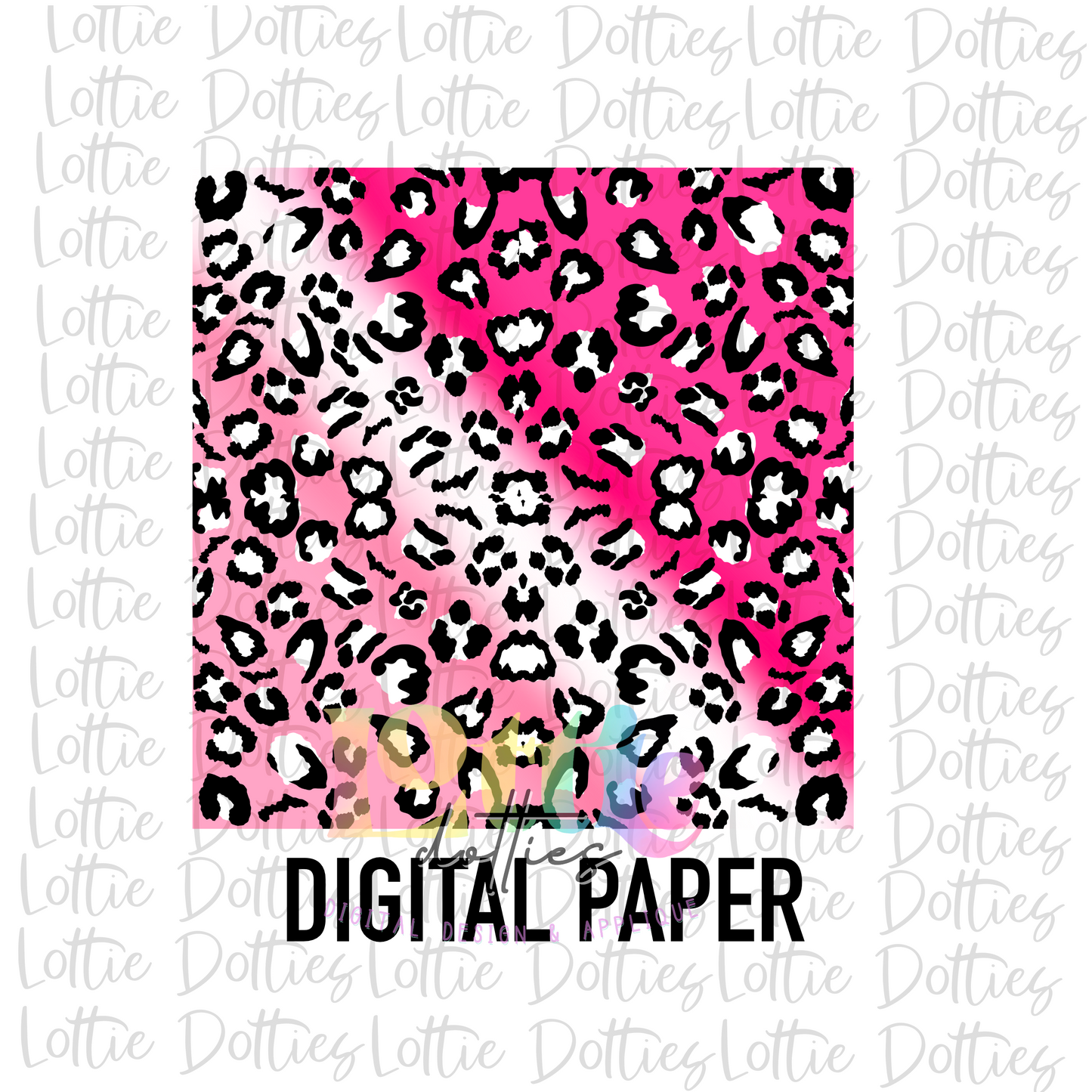 Leopard Ombre Digital Paper - Digital Paper - Instant Download - Digital Download -