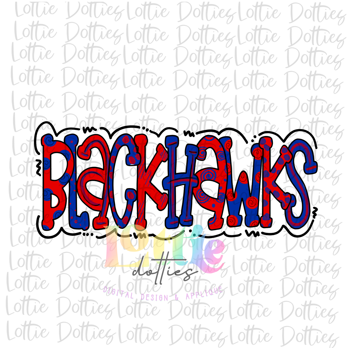BlackHawks Png - Mascot Sublimation Design - Digital Download