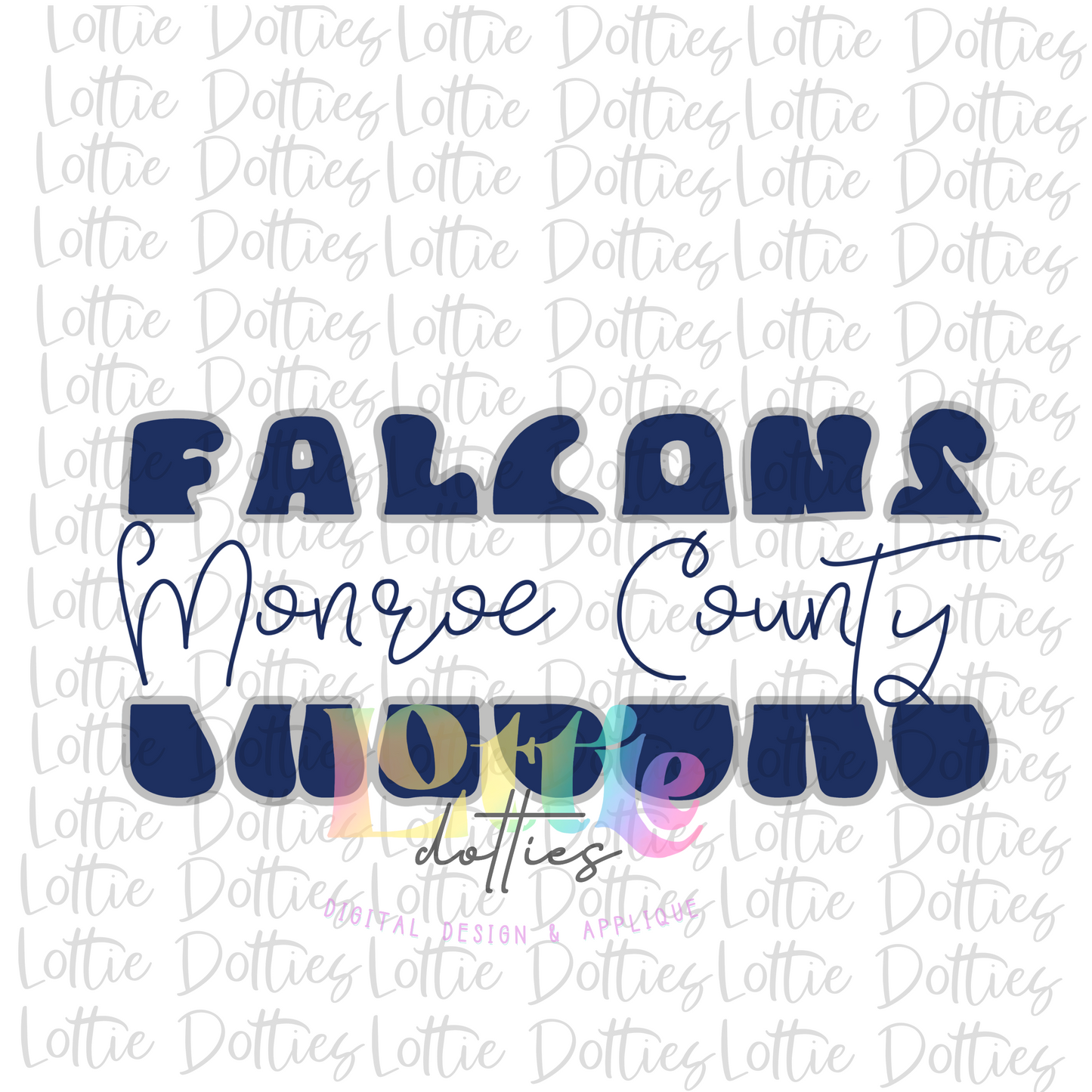 Monroe County Falcons PNG - Falcons - Sublimation design - Digital Download