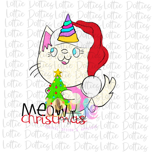 Caticorn PNG - Meowy  Christmas - Sublimation - Digital Download