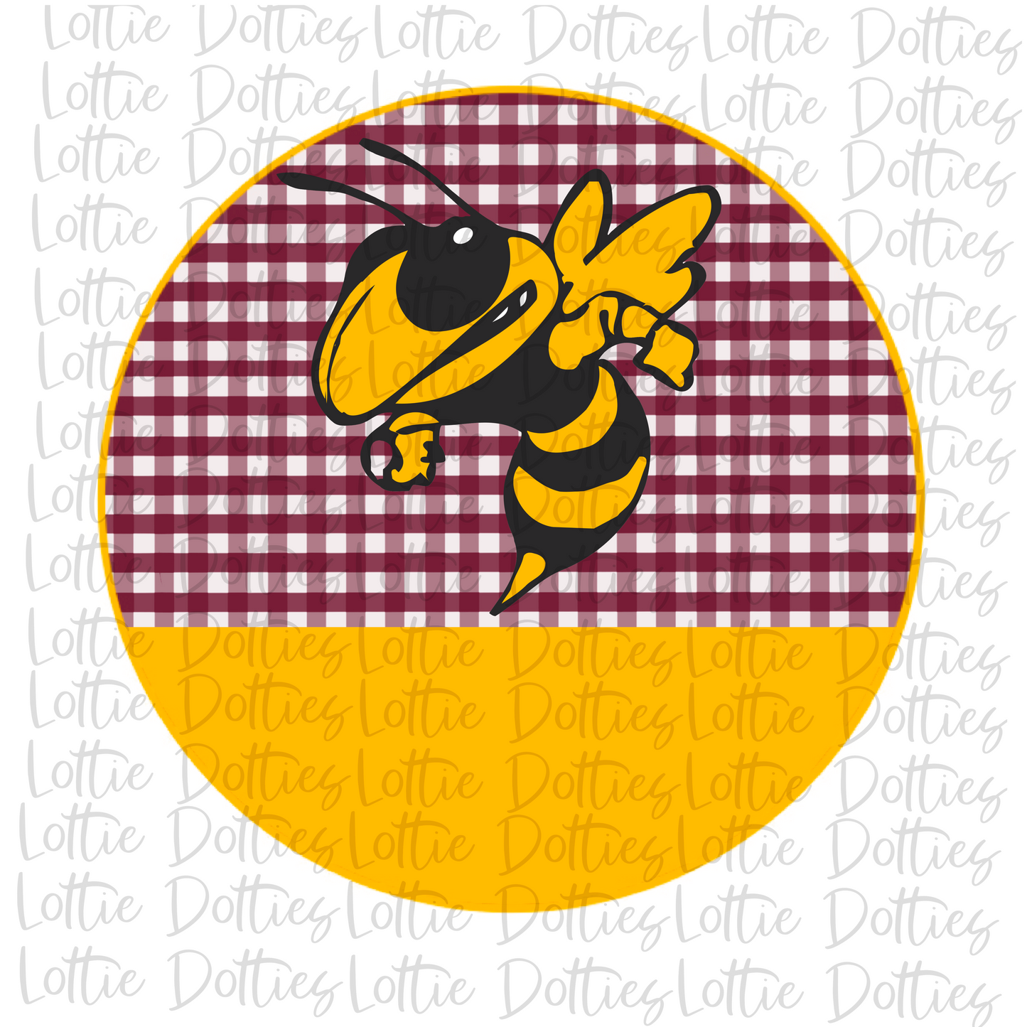 Jacket or Hornet Circle Png - Jacket Sublimation Design - Maroon and Gold - School Spirit Design - Digital Download