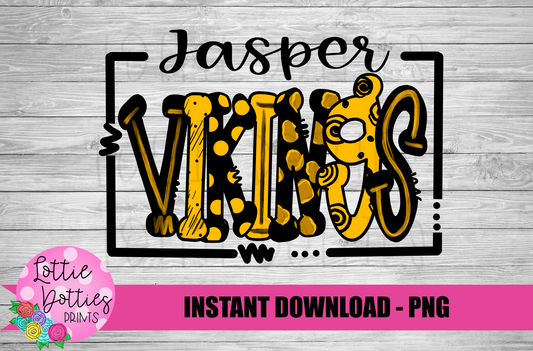 Jasper Vikings  PNG - Vikings Sublimation design - Digital Download