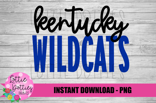 Kentucky Wildcats Png - Football Sublimation Design - Digital Download