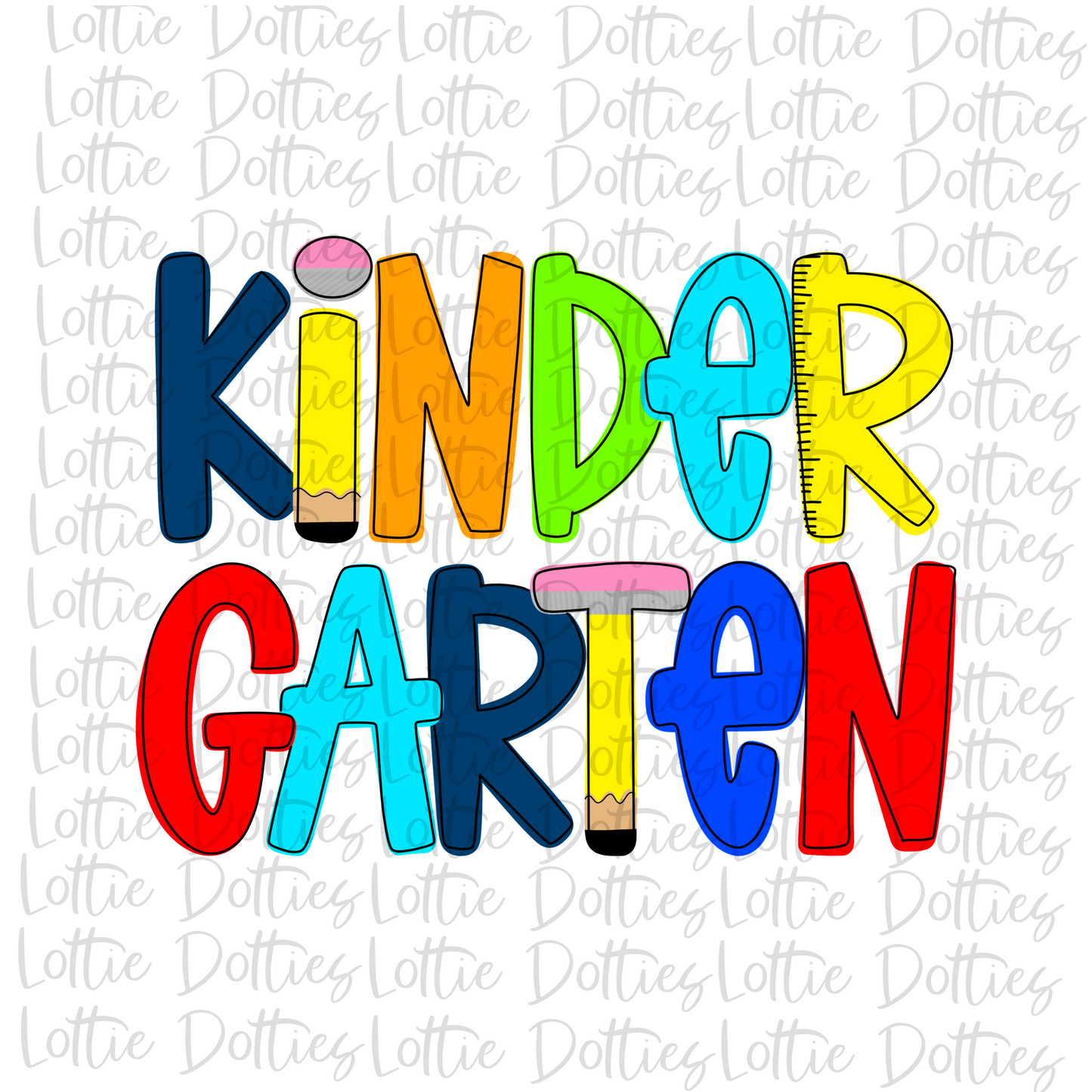 Kindergarten - Png - School Sublimation - Back To School Design