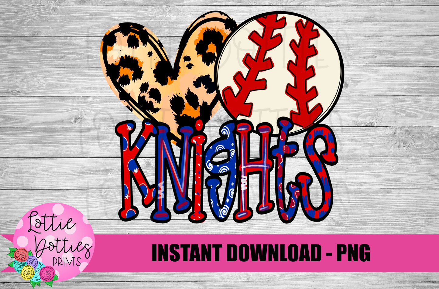 Knights Baseball PNG - Knights - sublimation design - Digital Download