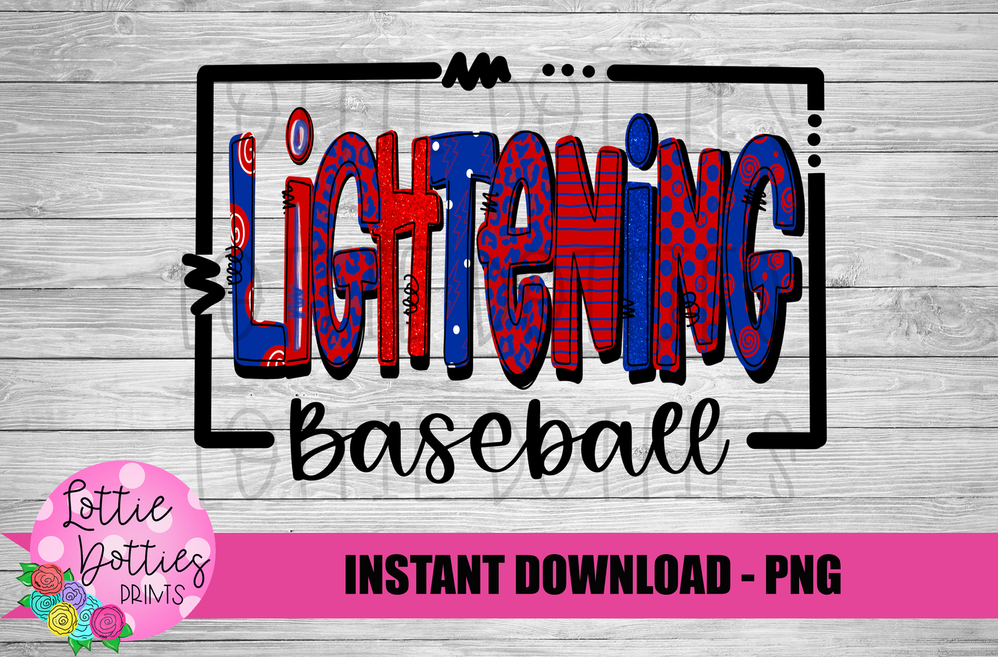 Lightening Baseball - PNG - Lightening - Sublimation - Baseball - Digital Download