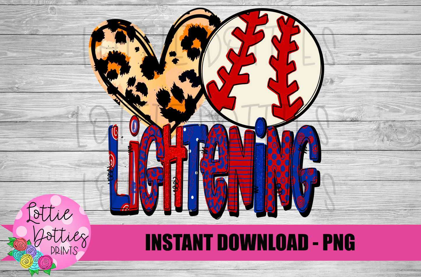 Lightening Baseball - PNG - Lightening - Sublimation - Baseball - Digital Download