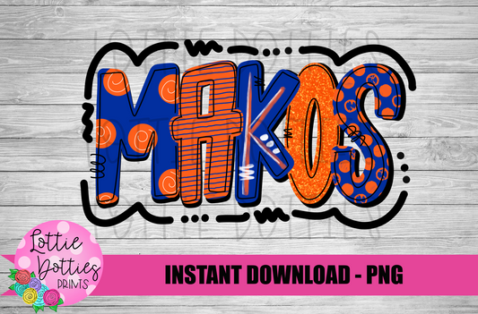 Makos - PNG - Makos - Sublimation - Digital Download