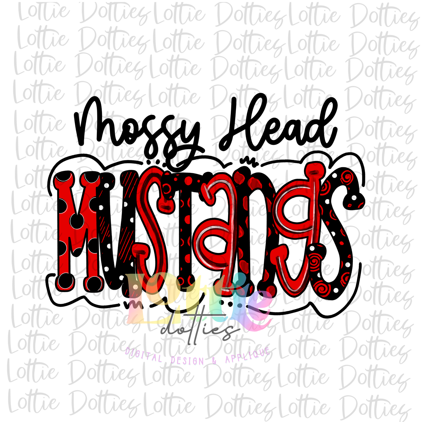 Mossy Head Mustangs PNG - Mustangs - Sublimation design - Digital Download