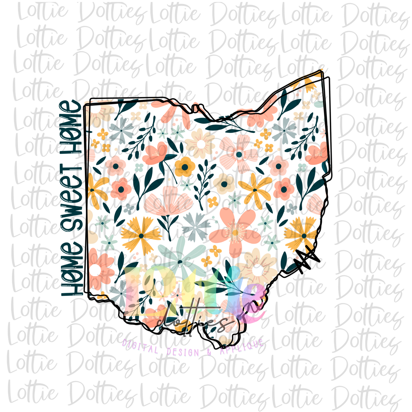 Ohio PNG - Ohio Home Sweet Home Sublimation design - Digital Download