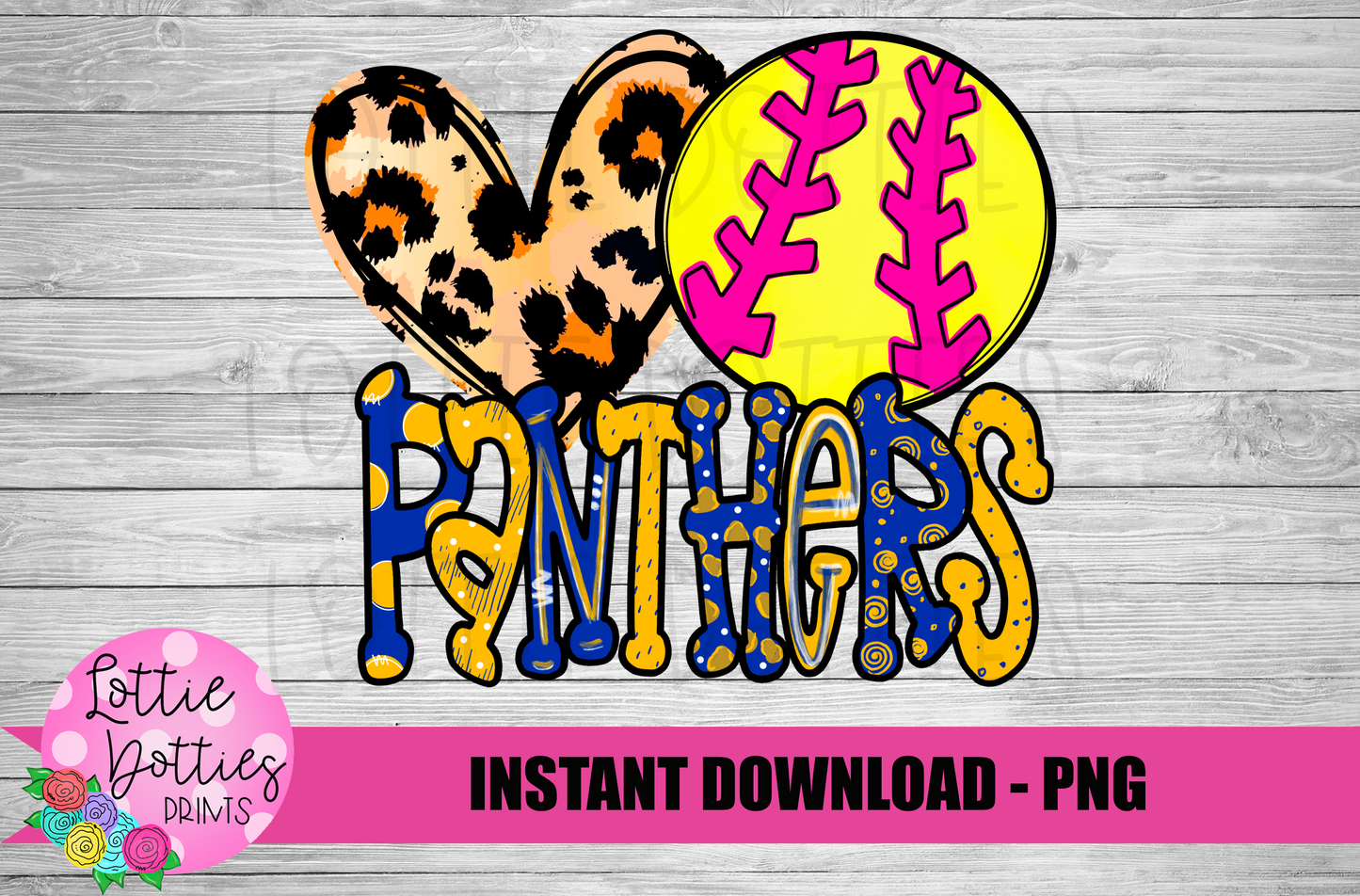 Panthers Softball Png - Panthers Sublimation Design - Digital Download