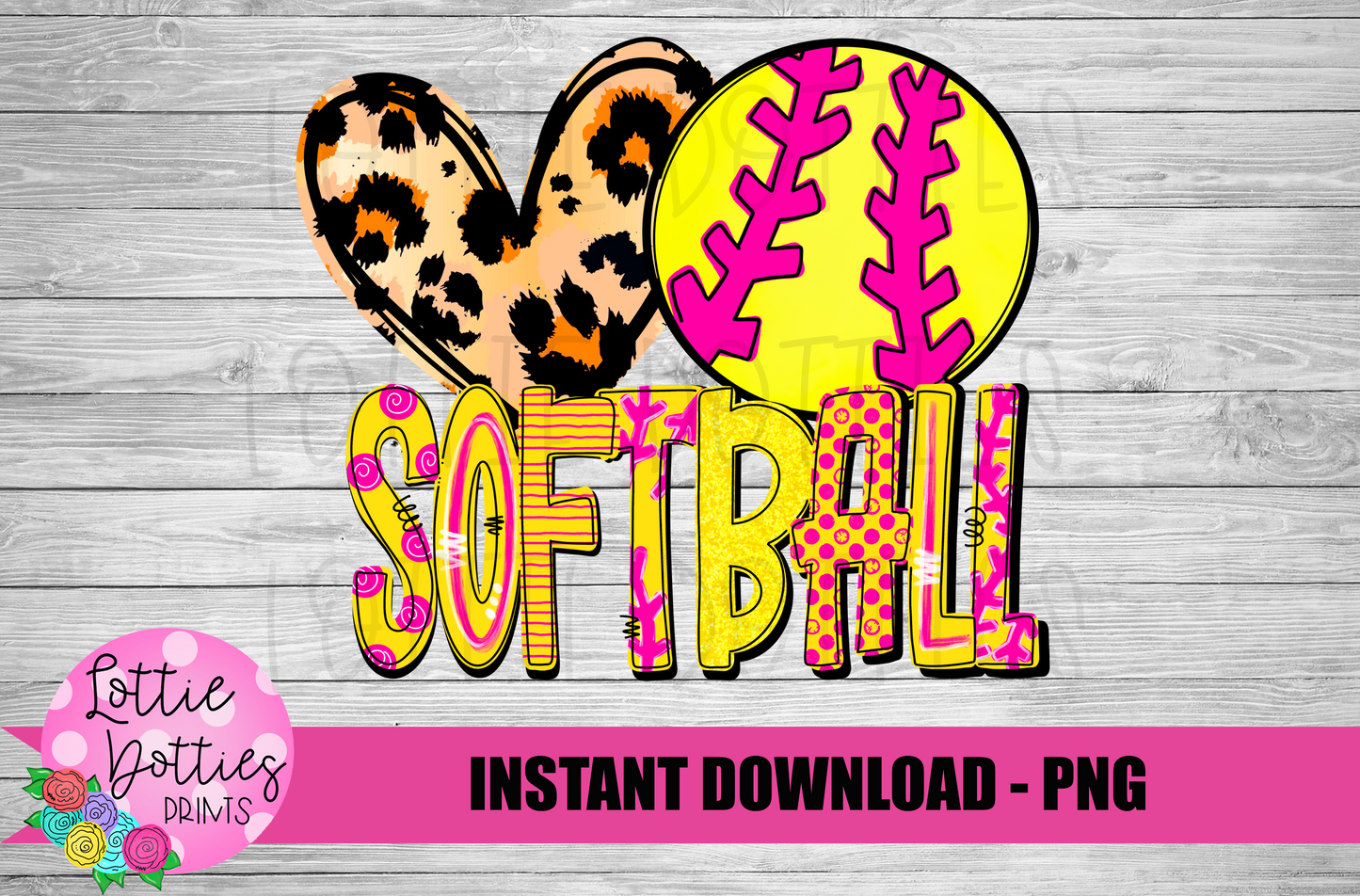 Peace Love Softball Png - Softball Sublimation Design - Digital Download