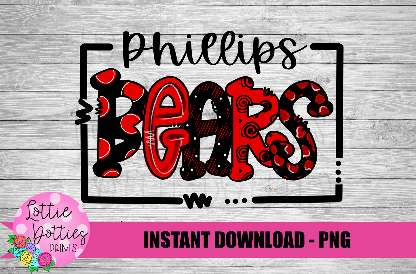 Phillip Bears PNG - Bears sublimation design - Digital Download