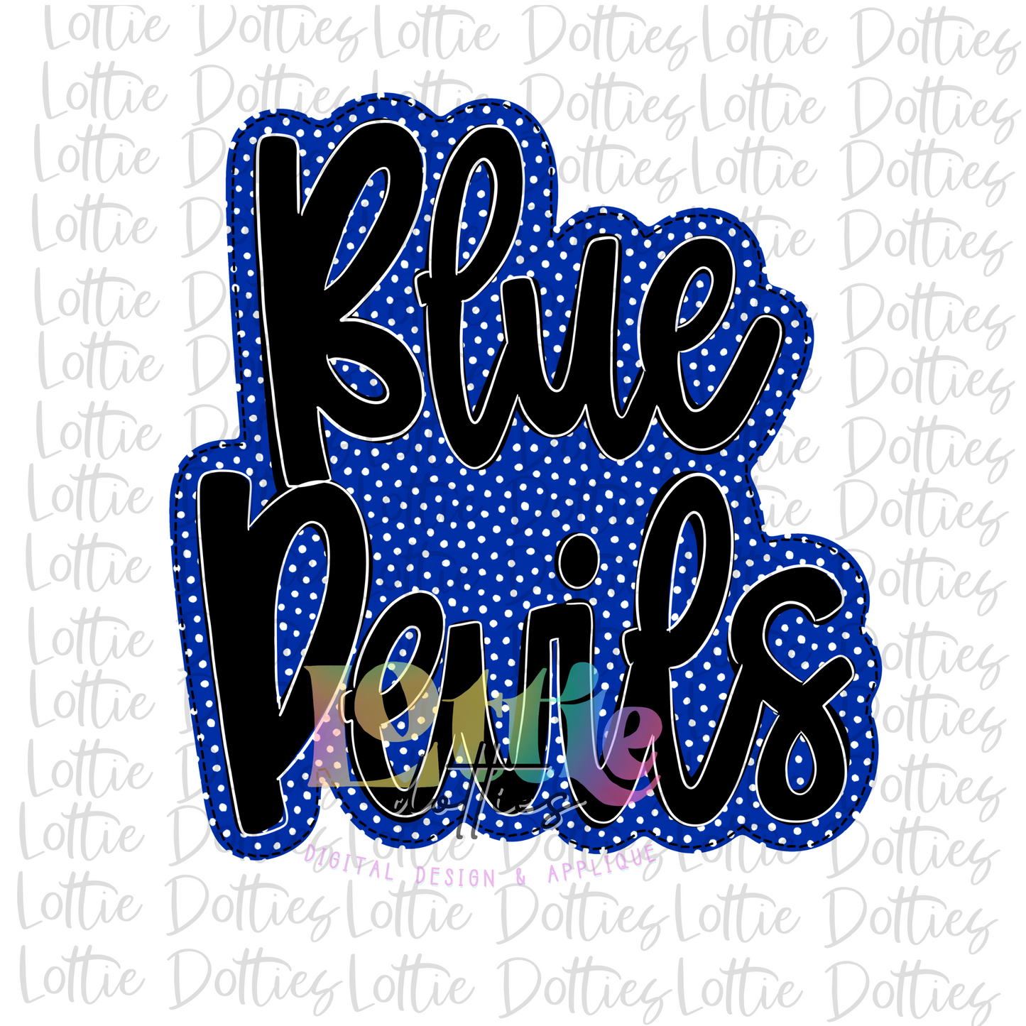 Blue Devils Png - Blue Devils Sublimation Design - Digital Download - Blue and Black