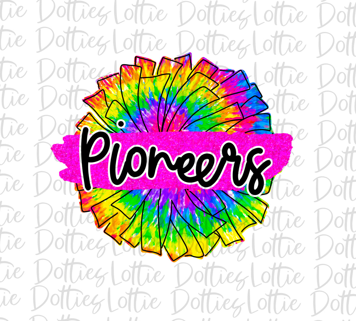 Pioneers Pom Png - Cheer Sublimation File - Instant download - Digital Download