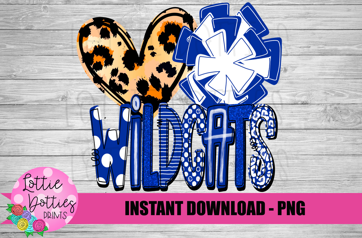 Wildcats Pom PNG - Wildcats - sublimation design - Digital Download