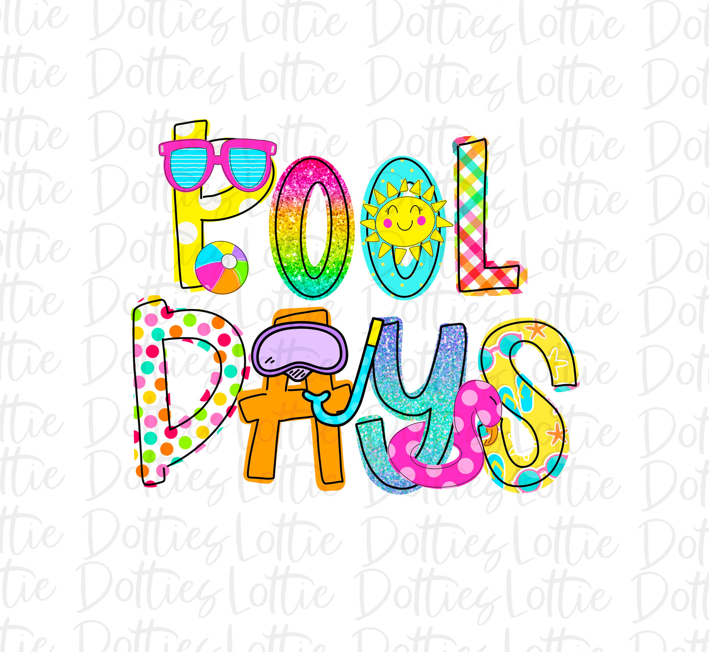 Pool Days - PNG - Summer - Sublimation - Digital Download