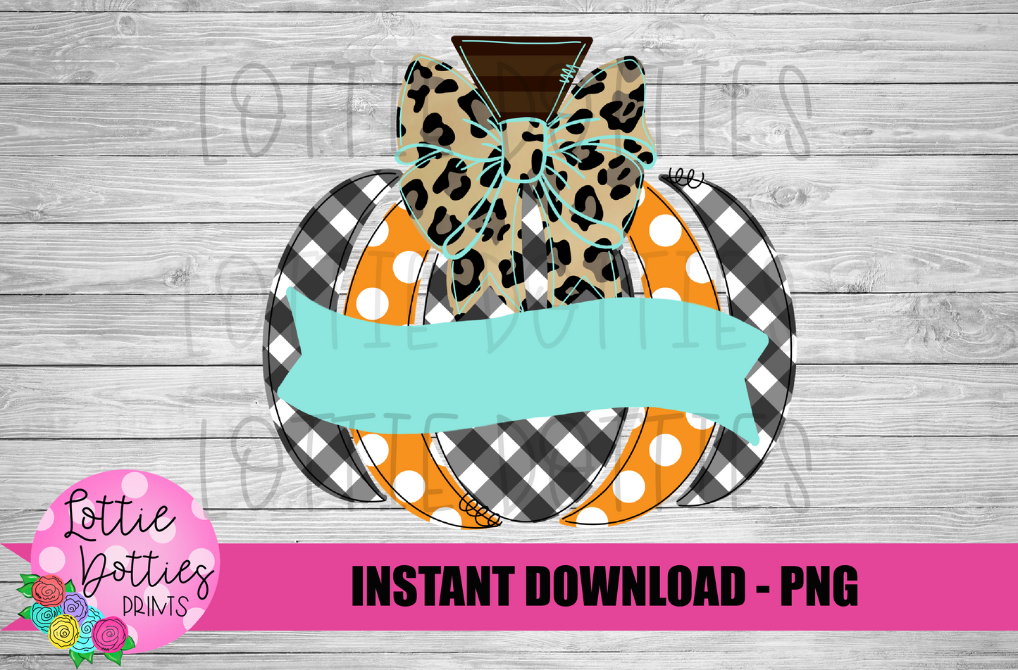 Pumpkin With Patch Png - Fall Sublimation Design - Digital Download