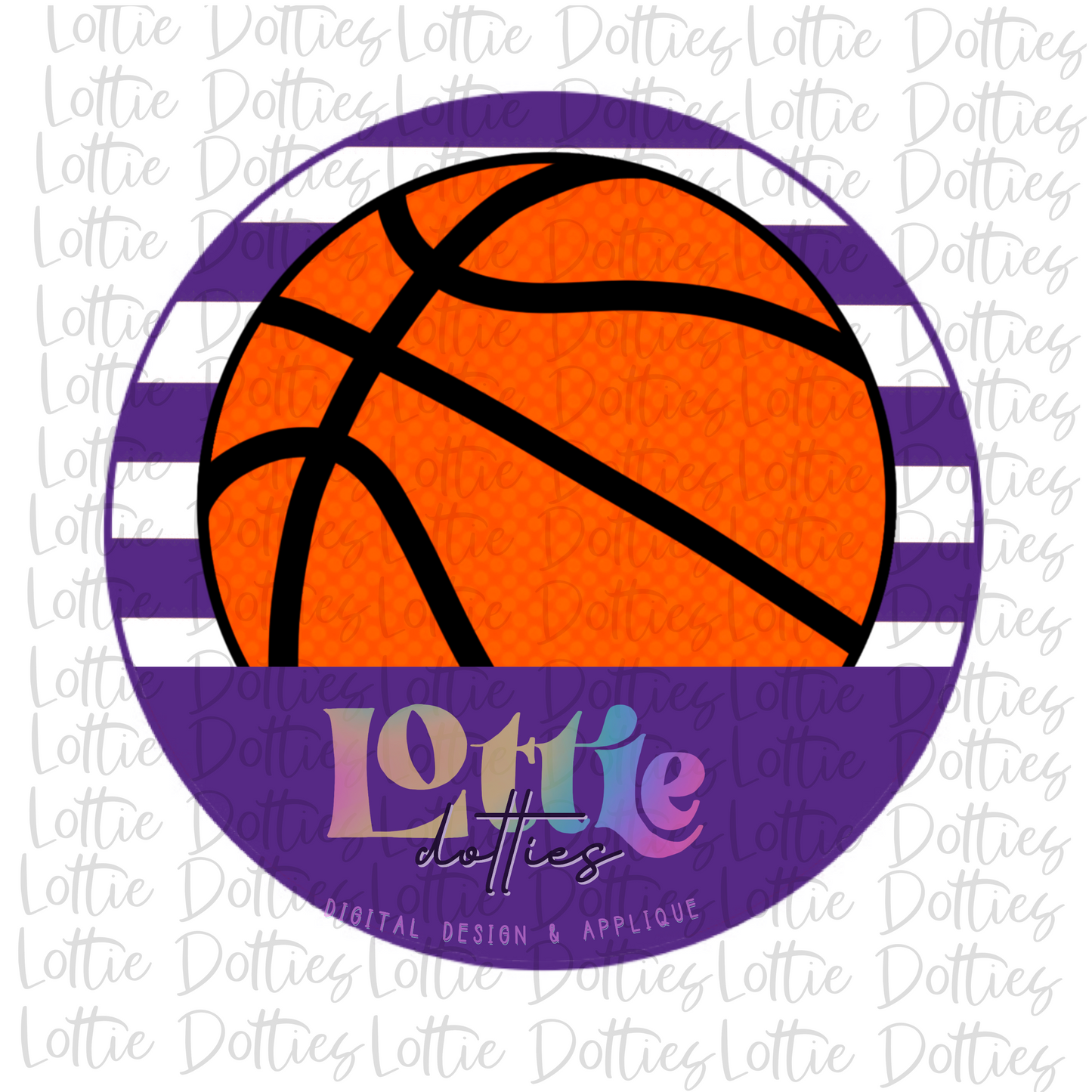 Basketball Circle - PNG - Basketball - Digital Download - Purple